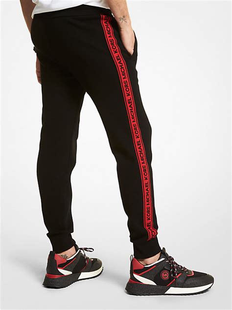 michael kors men's logo fleece joggers|Logo Stretch Viscose Joggers .